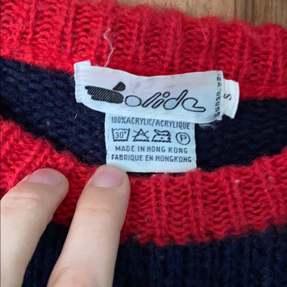 Vintage solide striped sweather - Picture 4 of 9